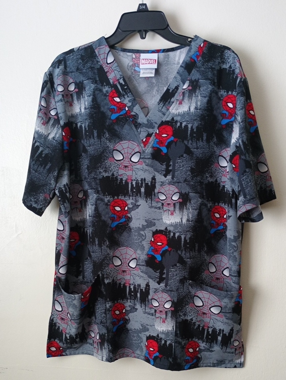 Marvel Size M Scrub Uniform Spiderman